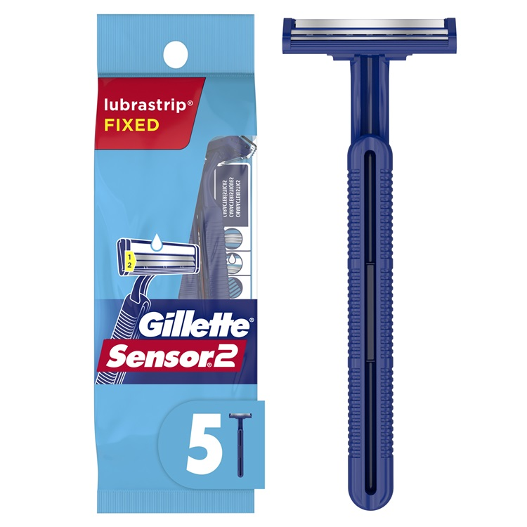658537 Gillette Sensor2 Men's Disposable Razors, 5 Ct, 180EA/BX