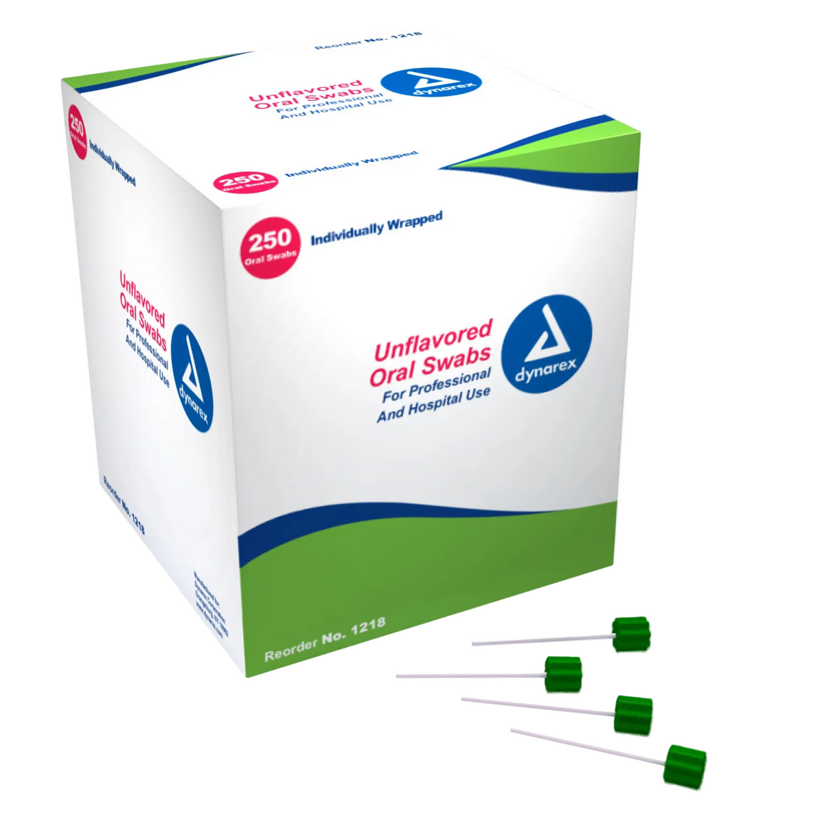 DYN1218 Oral Swabsticks, Unflavored, 250EA/BX