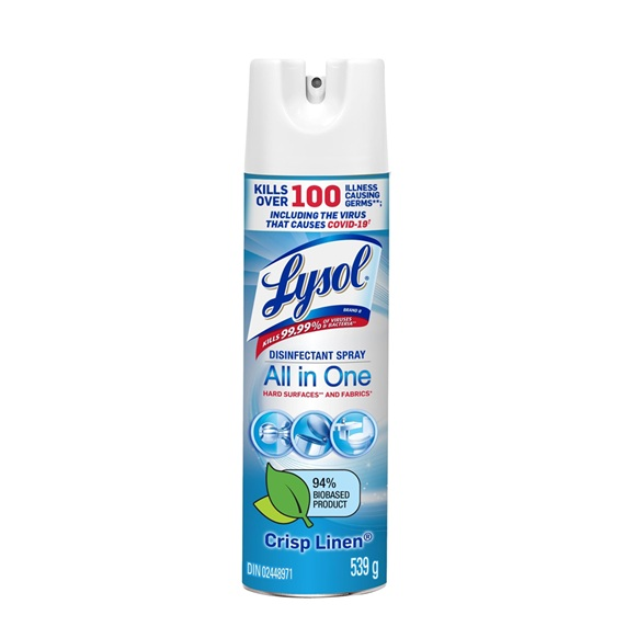 3274053 LYSOL Disinfectant Spray - Crisp Linen 539 g, 12EA/BX