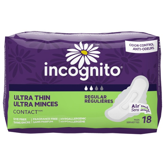 MC-111 Incognito Ultra-Thin - Regular Pad, 18EA/BX