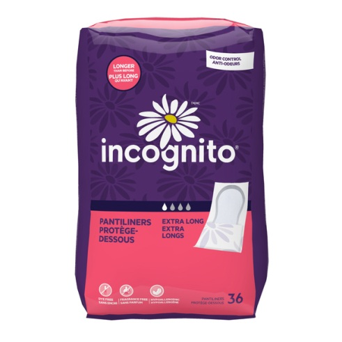 MC-003 Incognito Extra Long Pantiliner, 36EA/BX