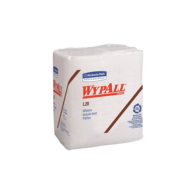 KC47022 WypAll GeneralClean L20 Medium Cleaning Cloths, 1/4 Fold, 816EA/BX