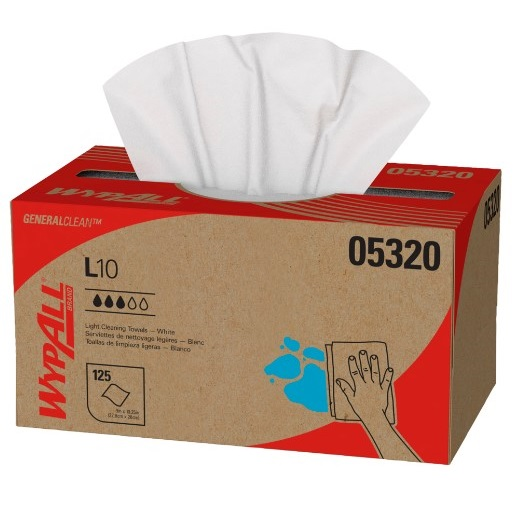 KC5320 WypAll L10 Cleaning Wiper, White, 2250EA/BX