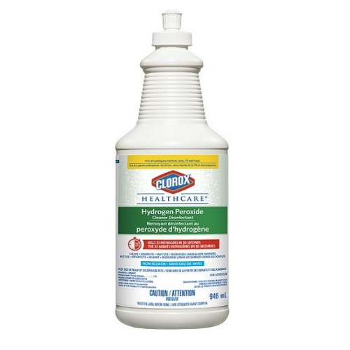 CL01664 Clorox Healthcare Hydrogen Peroxide Cleaner Disinfectant, Pull top Bottle, 946ml, 6EA/BX