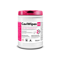 MET11-1450 CaviWipes 2.0 Surface Disinfectanting Wipe, 9"X12", 744EA/BX
