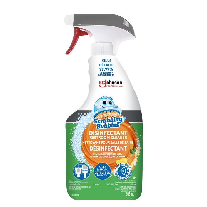SCJ334878 Scrubbing Bubbles Disinfectant Restroom Cleaner, 946mL, 8EA/BX