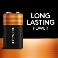 PGMN1604B1Z Duracell Coppertop Battery, 9V, 12EA/BX or 4BX/CA