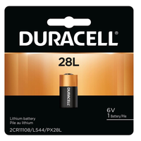 PGPX28LBPK Duracell Alkaline Coppertop Specialty Battery, Size 28L, 6V, 6EA/BX