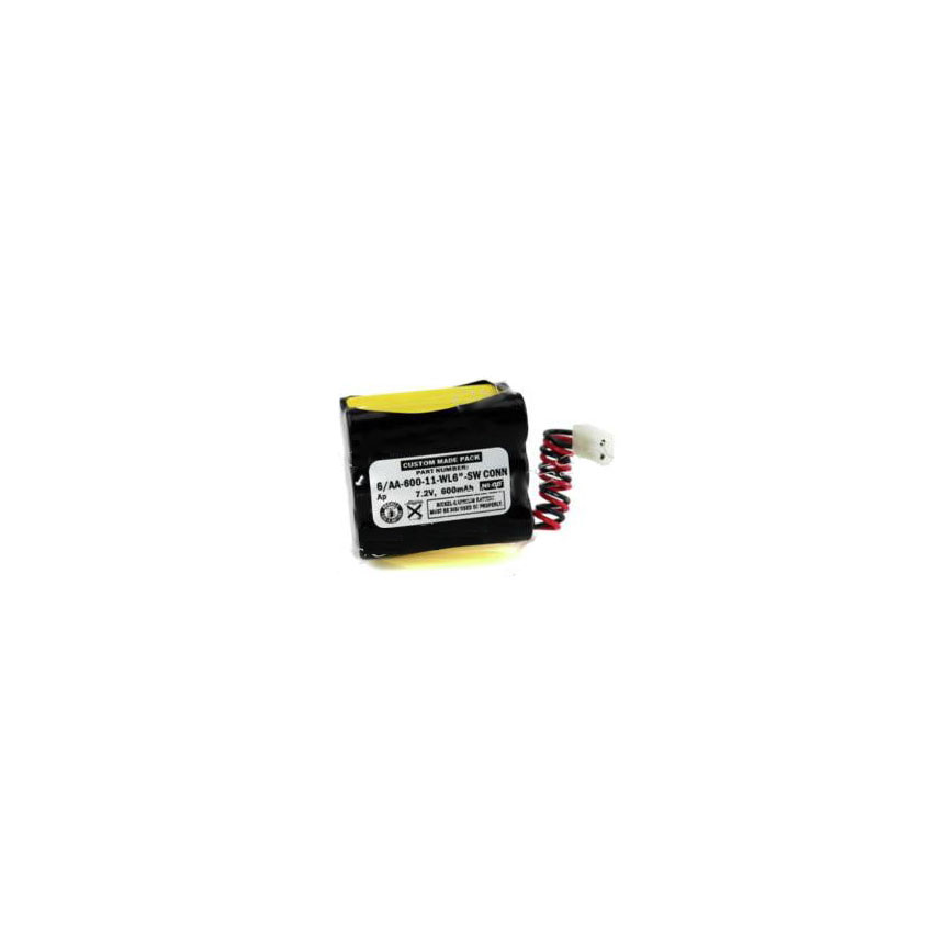 U0080614025 Battery Pack, Size AA, 7.2V, 600mah, 1/EA