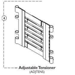 INV1498000 Upholstery - Back Covers, Tensioners W15-18", 1/EA