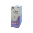 J-269H Absorbable Suture, Polyglactin 910 Coated Vicryl, Undyed, Size 2-0, 26mm 36EA/CA