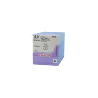 J-463G Absorbable Suture, Polyglactin 910 Coated Vicryl, Size 5-0, 18" P-3 Prime Reverse Cutting Needle, Violet 12EA/BX