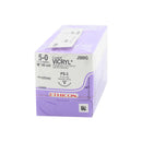 J-500G Absorbable Suture, Polyglactin 910 Coated Vicryl, Undyed, Size 5-0, 16mm 12EA/BX