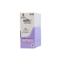 J610H Absorbable Suture, Polyglactin 910 Coated Vicryl, Size 0, Violet 30mm 36EA/BX