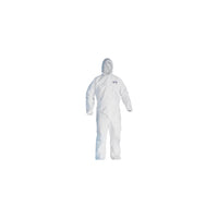 KCS49113 KLEENGUARD A20 Particle Protection Coverall, Zipper Front, Hood, White, Large, 24EA/CA