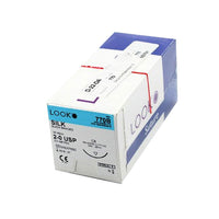 LK770B Look Non Absorbable Suture, Silk, Size 2-0, 26mm 12EA/BX