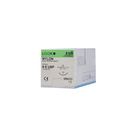 LK918B Non Absorbable Suture, Synthetic, Plain, C6 Needle, L18" Size 5-0, Black 12EA/BX