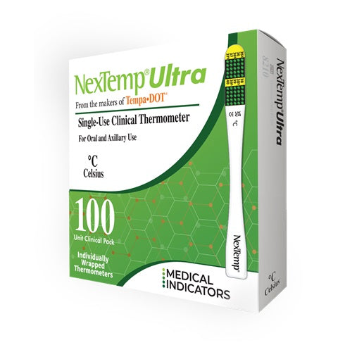 MI8200-20 NexTemp Single Use Ultra Thermometer, Oral/Axillary, 100EA/BX