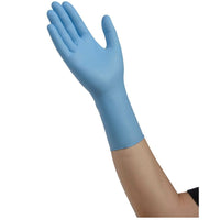 Exam Gloves, Nitrile, Powder Free, Non-Sterile, Chemotherapy, 12" Extended Length, Textured, Blue 100EA/BX