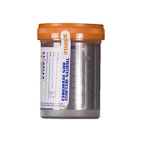 NCS1202-1O Leakbuster Specimen Container, Orange O-Ring Cap, 120mL, Clear, Sterile, 300EA/BX