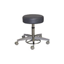 PPP-528-GS-BLK Exam Stool, Foot Operated, without Backrest, Black, 1/EA