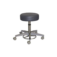 PPP-528-GS-BLK Exam Stool, Foot Operated, without Backrest, Black, 1/EA