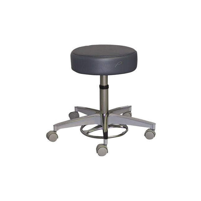 PPP-528-GS-BLK Exam Stool, Foot Operated, without Backrest, Black, 1/EA