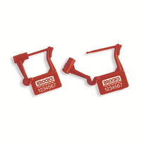PS7901 Padlock Seal, Medium Strength, Red, 100EA/CA