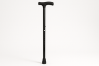Push Button Cane Black Steel