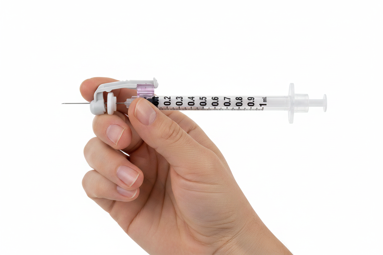 BD305945 - SafetyGlide Tuberculin Syringe with Permanently Attached Needle, 1mL, 27GA x 1/2" 100EA/BX