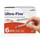 BD324921 Insulin Syringe, with Ultra-Fine, 31G x 6mm, 1.0mL, 100EA/BX
