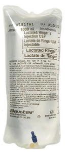 JB2324 - Lactated Ringer’s Injection Solution, 1000mL, 12EA/CA