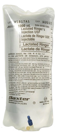 JB2324 - Lactated Ringer’s Injection Solution, 1000mL, 12EA/CA