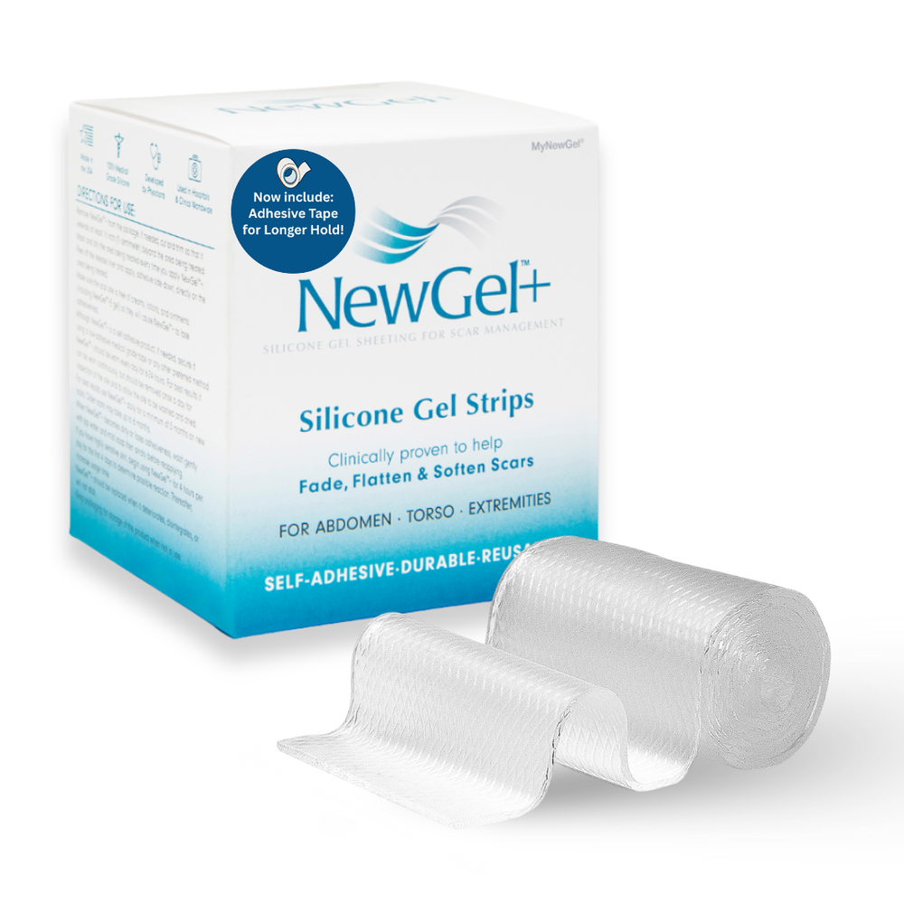NG-364 NEWGEL+ ABDOMEN/EXTREMITY SILICONE STRIP 2" x 24"- CLEAR