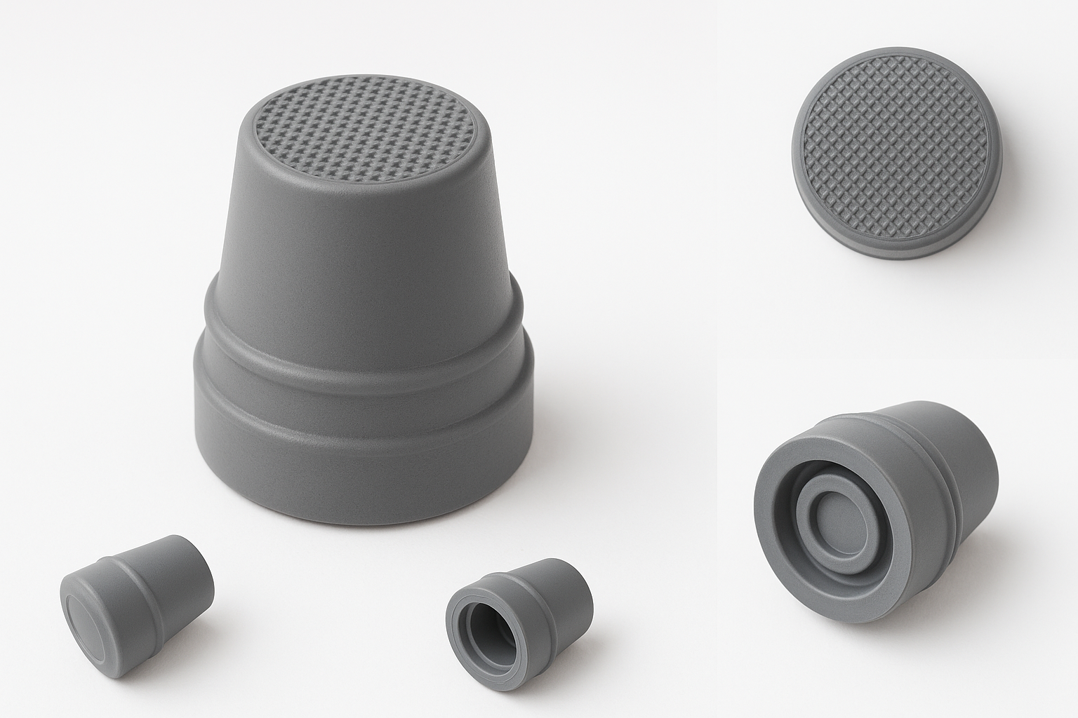 INV40186X030 Rubber Tip, 1" Gray, 1/EA