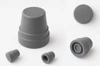 Rubber Tip 1 inch Gray