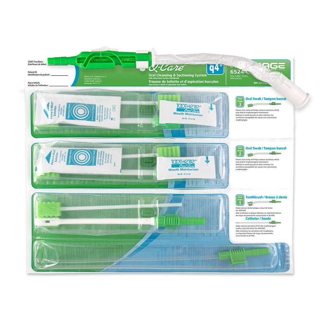 SAGE6524-C Oral Cleansing and Suctioning System with Untreated Suction Toothbrush 20EA/CA