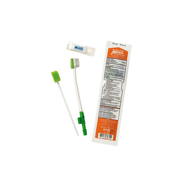 SAGE6572-C Toothette Suction Toothbrush System, with Perox-A-Mint Solution, 50PK/BG