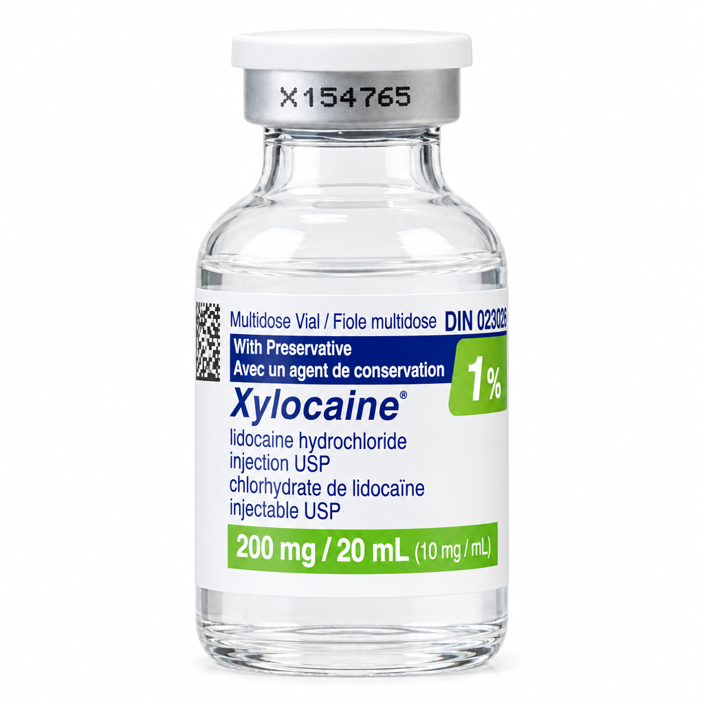 012 Xylocaine Local Anesthetic Injection, Xylocaine, 1% Plain 20mL Vial 1/EA