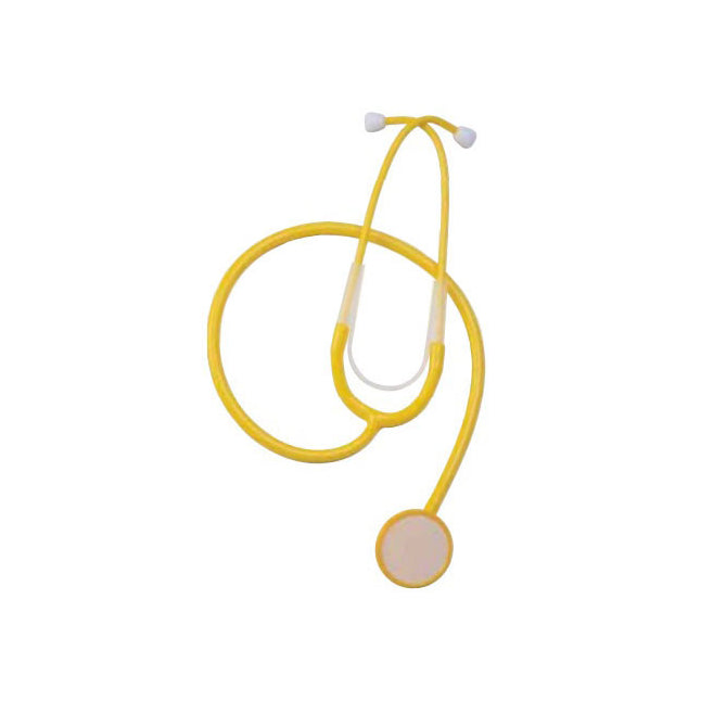 SES01AYL Stethoscope, Plastic, Single Patient Use, Adult, Yellow, 10EA/BX