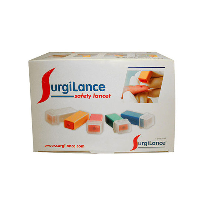 SLN100 SurgiLance, Safety Lancet, 21GA, Yellow, 100EA/BX
