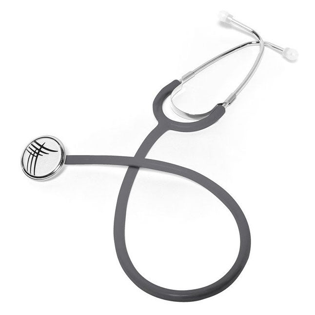 SMS12AGY Single-Head Stethoscope with Thicker Tubing, Adult, Gray, 1/EA