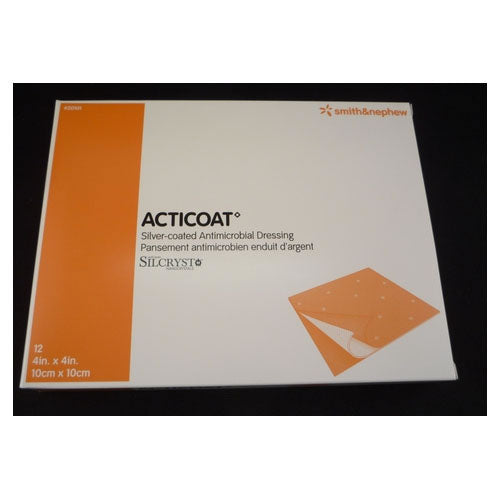 SN20101 ACTICOAT Antimicrobial Barrier Dressing, Silver Coated, 4" x 4", 12EA/BX