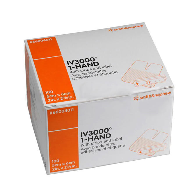 SN66004011 IV3000 1 Hand Catheter Dressing, Moisture Responsive, 6cm x 5cm, 100EA/BX
