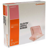 SN66800272 ALLEVYN Gentle Border Hydrocellular Foam Dressing, Silicone Gel Adhesive, 12.5cm x 12.5cm, 10EA/BX