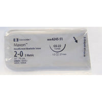 TY8886624551 Maxon Absorbable Suture, 2-0, Green, 30", GS-22 Taper 36EA/BX