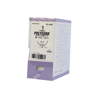 TYCL545 Polysorb Absorbable Suture, Size 1, Length 30", GS-11 Reverse Cutting Needle, Undyed, 36EA/BX