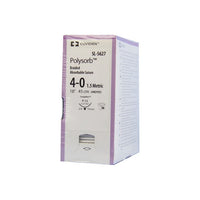TYSL5627 Polysorb Absorbable Suture, Size 4-0, Length 18", P-12 Premium Reverse Cutting Needle, Undyed, 36EA/BX