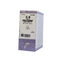 TYSL690 Polysorb Absorbable Suture, Size 5-0, Length 30", C-13 Reverse Cutting Needle, Undyed, 36EA/BX