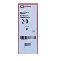 TYSM823 Biosyn Absorbable Suture, Gylcomer 631, Size 2-0, 24mm 36EA/CA